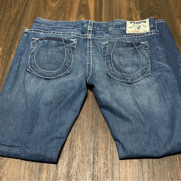 True Religion Brand Men's Jeans Straight Natural Red Size 40 - Picture 3 of 11